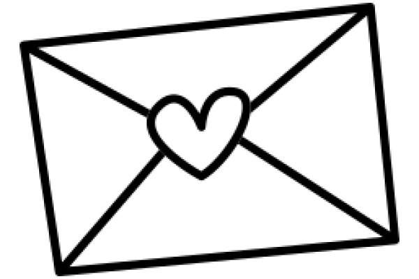 A Simple, Illustration of an Envelope with a Heart Inside