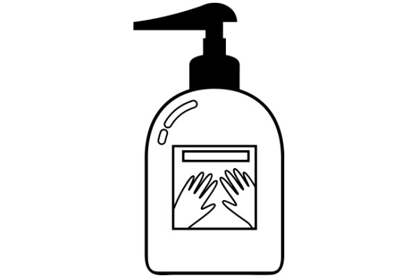 A Simple Illustration of a Hand Soap Dispenser with a Push Button