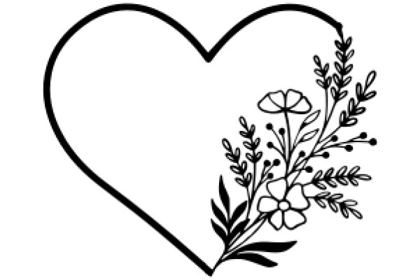 Flower and Heart Design