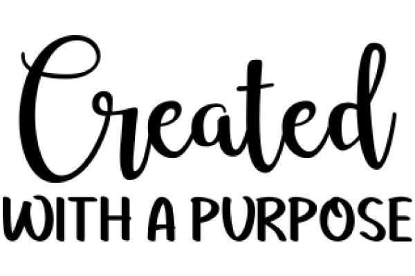 Inspirational Quote: 'Created with a Purpose'