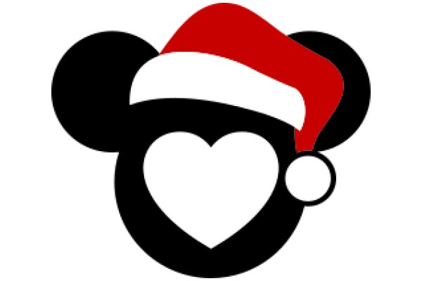 A Festive Holiday Icon: A Mickey Mouse with a Red Santa Hat