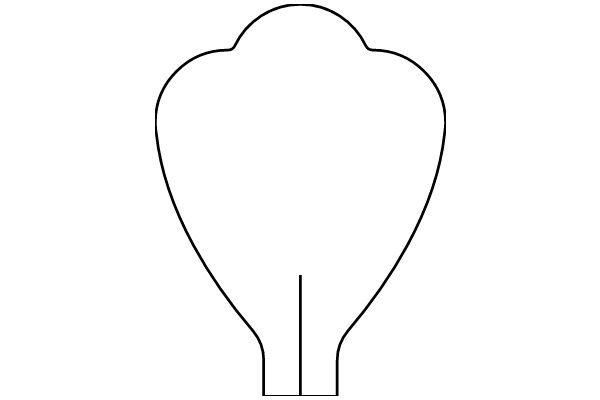 A Simple Line Drawing of a Light Bulb