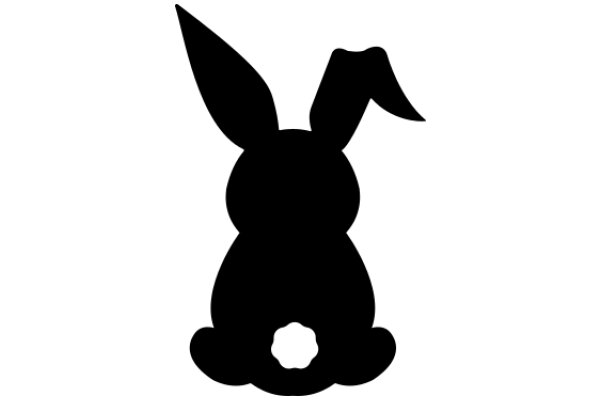 Silhouette of a Bunny with a Hole in Its Belly