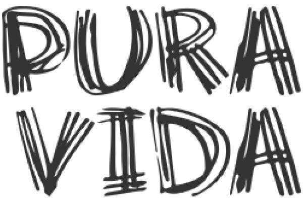 A Artwork of the Spanish Phrase 'Pura Vida'