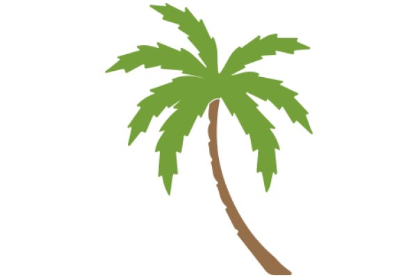 Simplistic Green Palm Tree Illustration