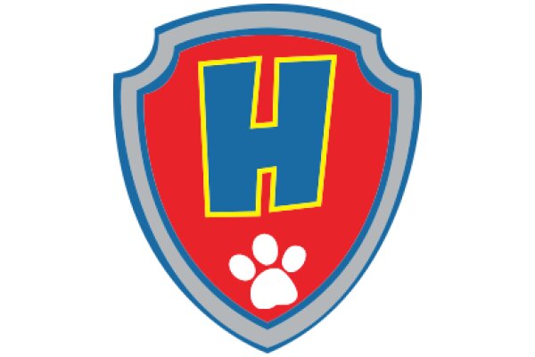 Vibrant Logo with a Paw Print and the Letter 'H'