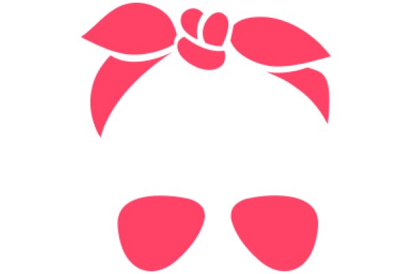 Stylized Pink Hair Bow and Ear Icon