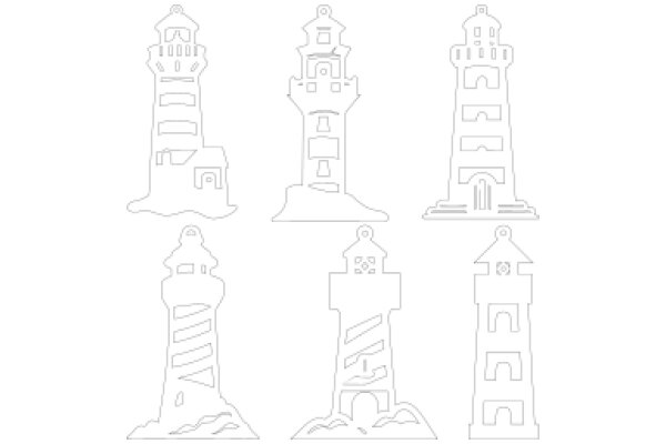 A Collection of Lighthouse Silhouettes in