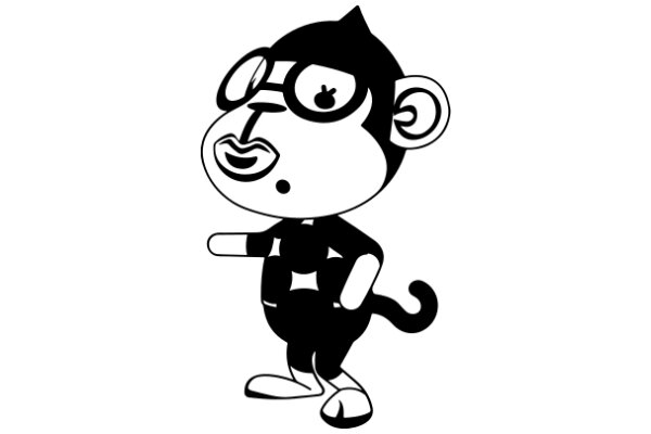 A Playful Monkey Character with a Unique Twist