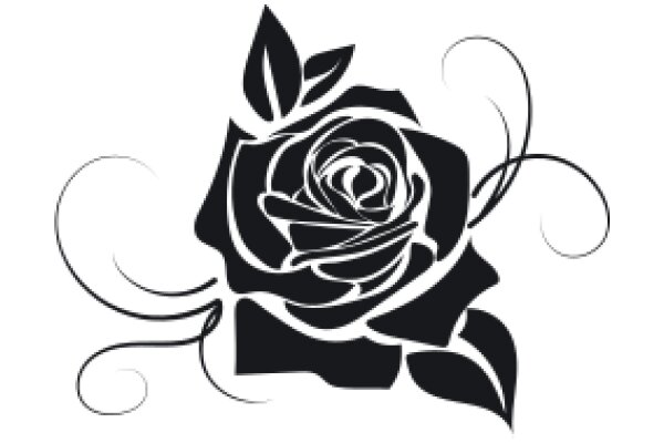 Elegant Black Rose Design