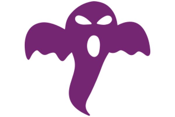 Vivid Purple Bat Icon on a White Background