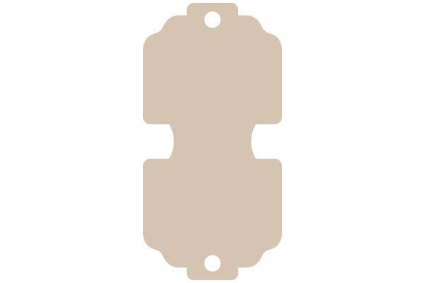 A Solid Beige Tag with a Hole in the Top Left Corner