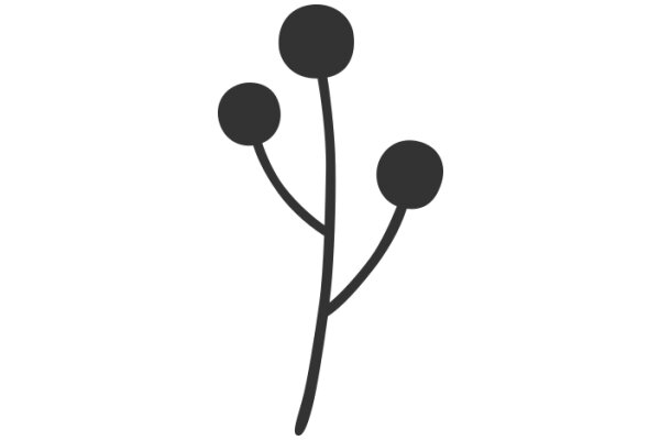 Stylized Line Art of a Plant-like Structure