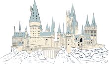 A Whimsical Illustration of a Castle Town