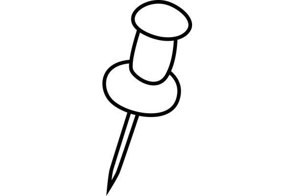 Simplistic Line Drawing of a Screw and Screwdriver