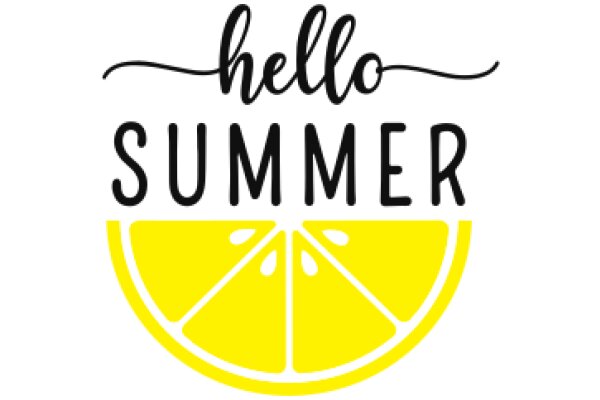 Hello Summer: A Graphic Design of a Lemon with a Greeting