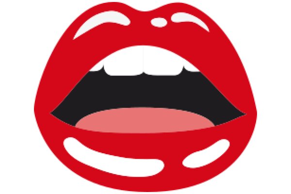 A Red Mouth Icon with a Black Tongue