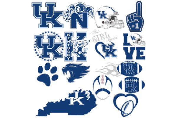 Celebrating Kentucky: A Collection of Iconic Blue and White Symbols