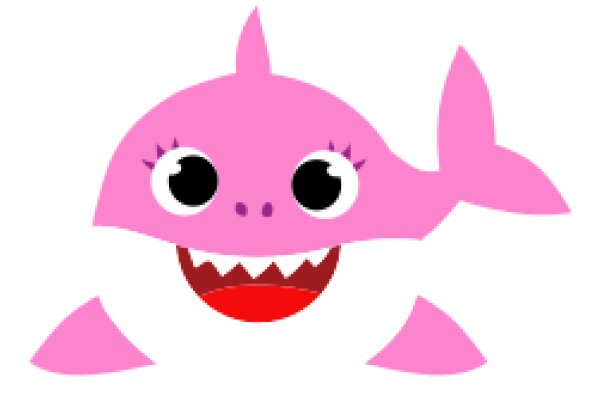 Whimsical Pink Shark with a Smile