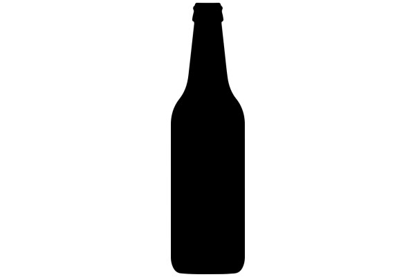 A Solid Silhouette of a Bottle