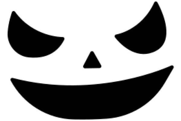 Simplistic Halloween Icon: A Smiling Pumpkin Face