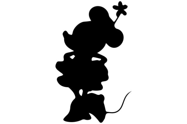 A Silhouette of a Character with a Flower