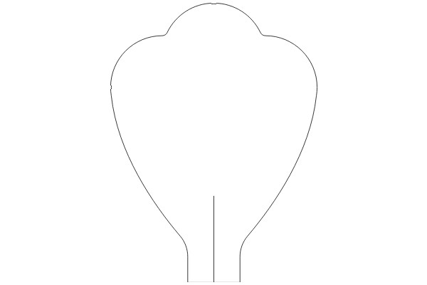 A Simple Line Drawing of a Balloon