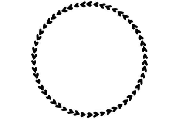 A Simple, Design of a Circle with a Heart-Shaped Border