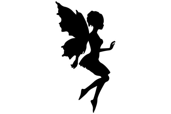 Silhouette of a Fairy in Flight