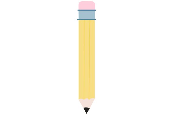 A Vibrant Pencil with a Pink Eraser and Blue Bands