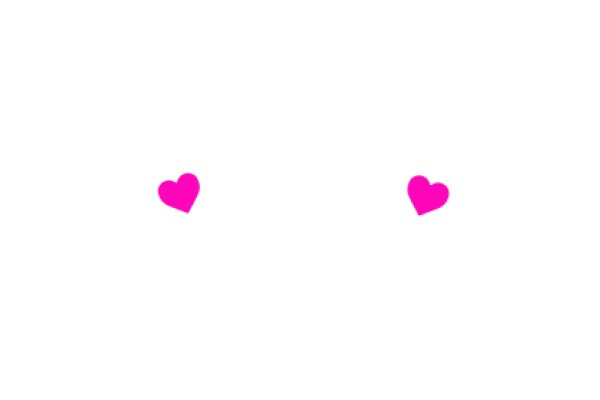 Two Pink Hearts on a White Background