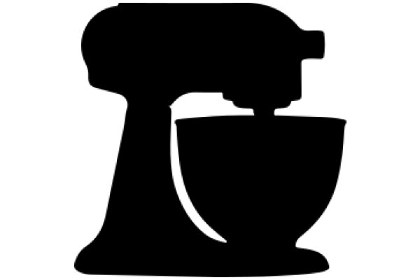 A Silhouette of a Coffee Machine and Cup