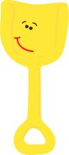 A Yellow Shovel with a Smiling Face