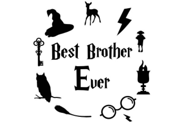 Magical Best Brother Ever: A Collection of Iconic Symbols and Emotions