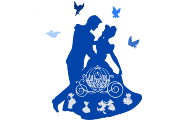 A Silhouette of a Couple in a Fairytale Setting