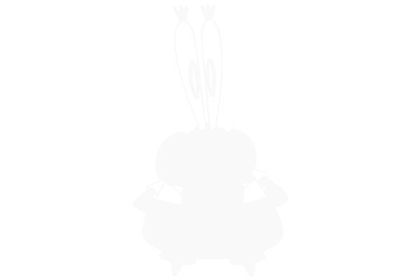 A Silhouette of a Character with Antennae, Set against a White Background