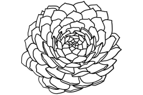 Stylized Artwork of a Flower-like Structure