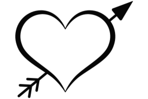 Simplistic Logo of a Heart with an Arrow