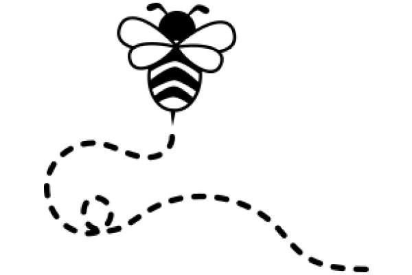 A Whimsical Illustration of a Bee and a Path