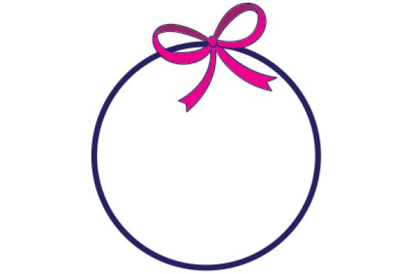 A Pink Ribbon on a Circle