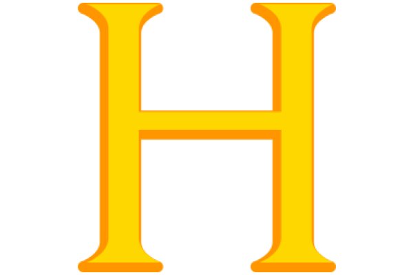 Vibrant Yellow Letter 'H' in a Simple, Clean Design