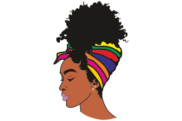 Vibrant and Colorful Hairstyle Illustration