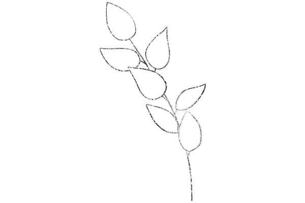 Simplistic Line Art of a Plant