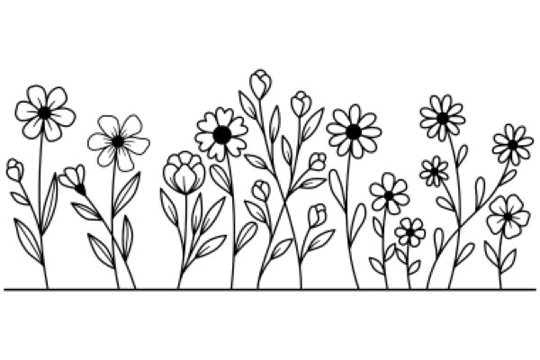 Floral Line Art: A Collection of Flower Line Drawings