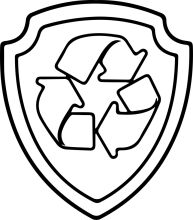 A Recycling Symbol in Black and White