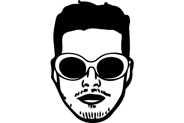 Stylized Portrait of a Man in Sunglasses