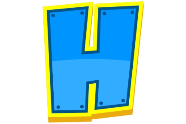 Vibrant Letter H in a Stylized Cartoon Design