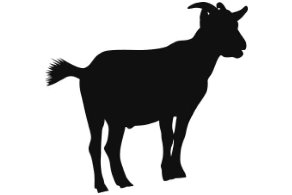 A Silhouette of a Goat