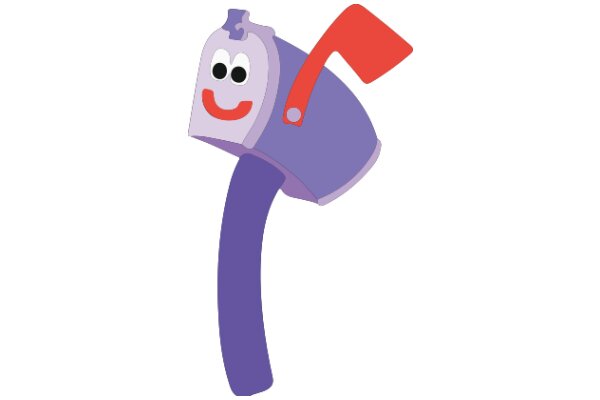 A Friendly AI Assistant with a Purple Tool and a Red Shovel