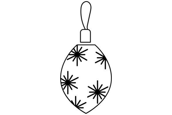 Stylized Christmas Ornament with Star Patterns